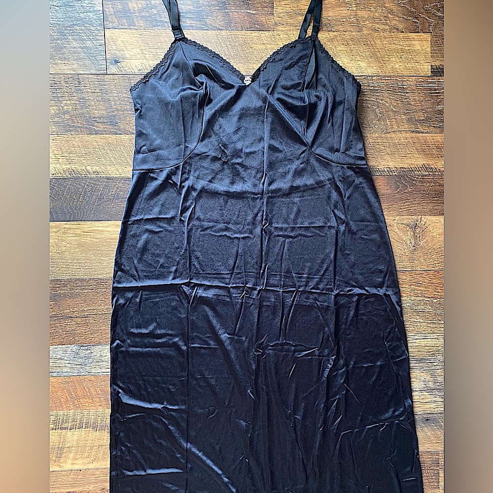 Vintage Black Slip Dress